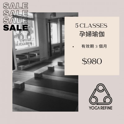 5 Classes  孕婦瑜伽